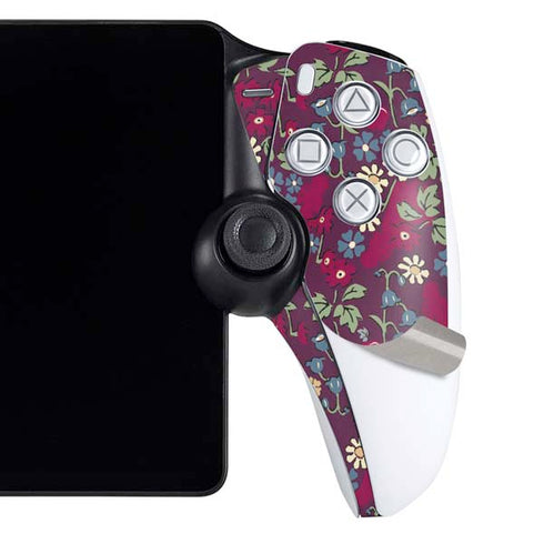 Disney Snow White Character with Floral Pattern PlayStation Portal Remote Player Skin