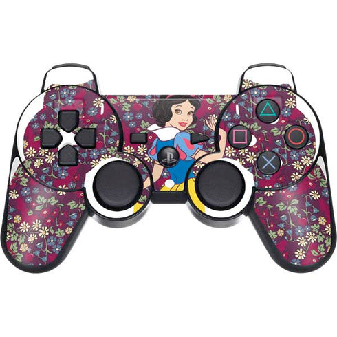 Disney Snow White Character with Floral Pattern PS3 Dual Shock wireless controller Skin