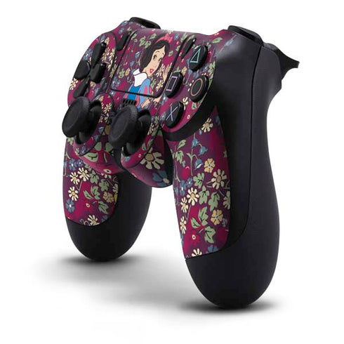 Disney Snow White Character with Floral Pattern PS4 Controller Skin
