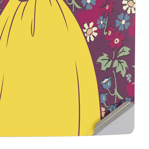 Disney Snow White Character with Floral Pattern PS5 Slim Disk Console Skin