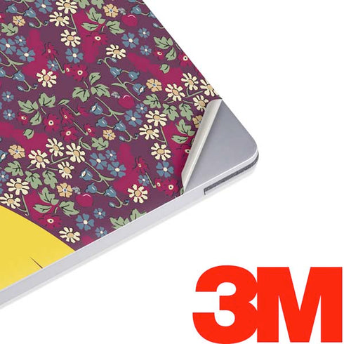 Disney Snow White Character with Floral Pattern Surface Laptop 2 Skin