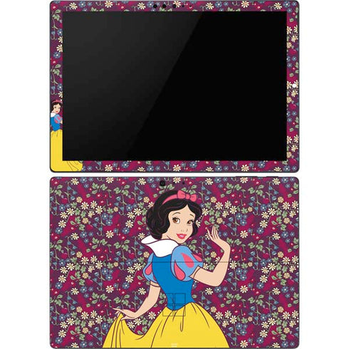 Disney Snow White Character with Floral Pattern Surface Pro 6 Skin