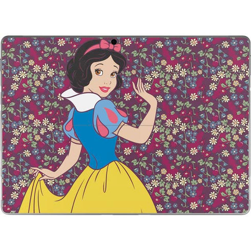 Disney Snow White Character with Floral Pattern Surface Pro 8 Skin