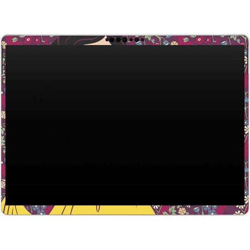 Disney Snow White Character with Floral Pattern Surface Pro 8 Skin