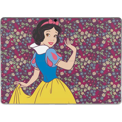 Disney Snow White Character with Floral Pattern Surface Pro 9 Skin