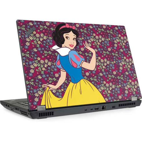 Disney Snow White Character with Floral Pattern Lenovo ThinkPad Skin