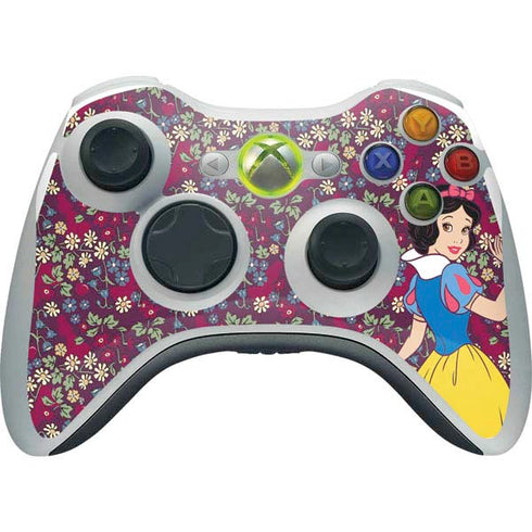Disney Snow White Character with Floral Pattern Xbox 360 Wireless Controller Skin