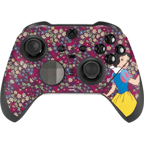 Disney Snow White Character with Floral Pattern Xbox Elite Wireless Controller Series 2 Skin