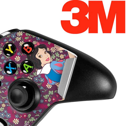 Disney Snow White Character with Floral Pattern Xbox One X Controller Skin