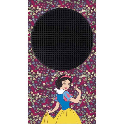 Disney Snow White Character with Floral Pattern Xbox Series S Console Skin