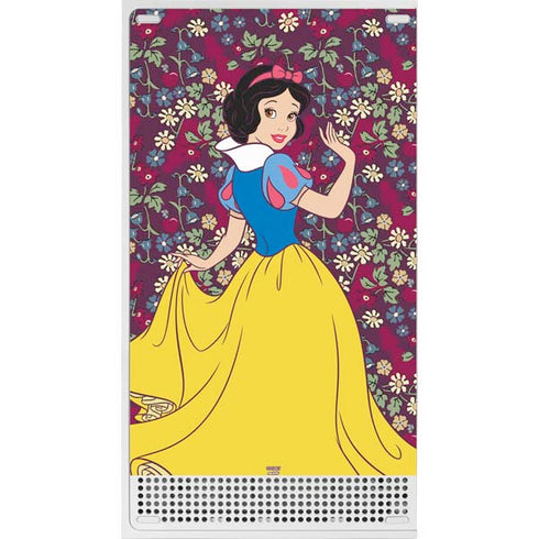Disney Snow White Character with Floral Pattern Xbox Series S Console Skin