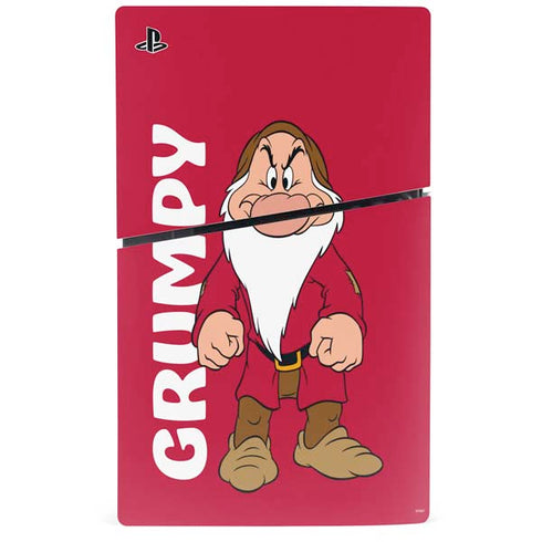 Disney Snow White Grumpy Dwarf PS5 Slim Disk Console Skin