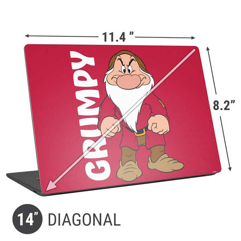 Disney Snow White Grumpy Dwarf Universal Laptop 14in (11.4 x 8.2in) Skin
