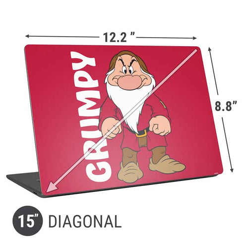 Disney Snow White Grumpy Dwarf Universal Laptop 15in (12.2 x 8.8in) Skin