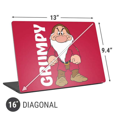 Disney Snow White Grumpy Dwarf Universal Laptop 16in (13 x 9.4in) Skin