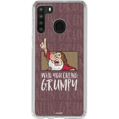 Disney Snow White Grumpy Galaxy A21 Clear Case