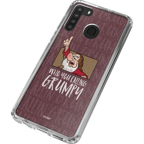 Disney Snow White Grumpy Galaxy A21 Clear Case