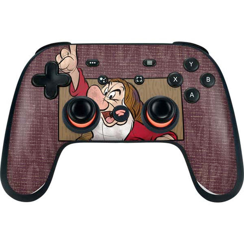 Disney Snow White Grumpy Google Stadia Controller Skin