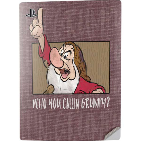 Disney Snow White Grumpy PS5 Digital Edition Console Skin