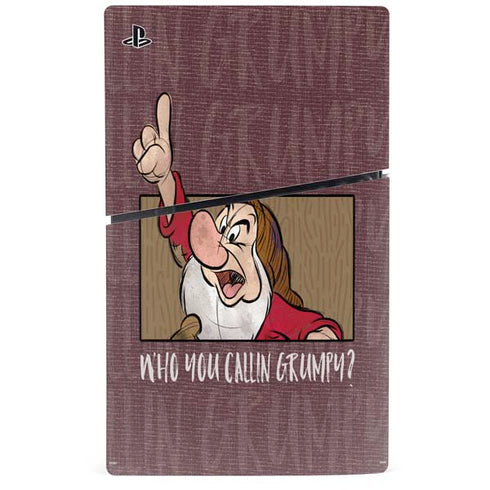 Disney Snow White Grumpy PS5 Slim Digital Edition Bundle Skin