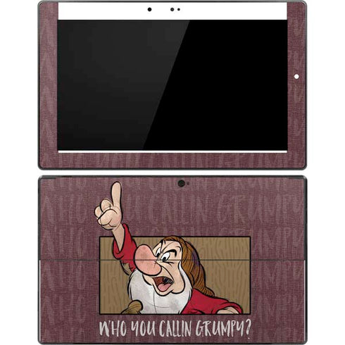 Disney Snow White Grumpy Surface Pro Tablet Skin