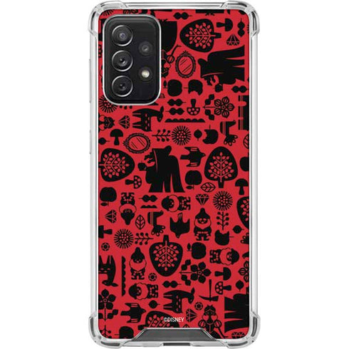 Disney Snow White Icon Pattern Galaxy A72 5G Clear Case