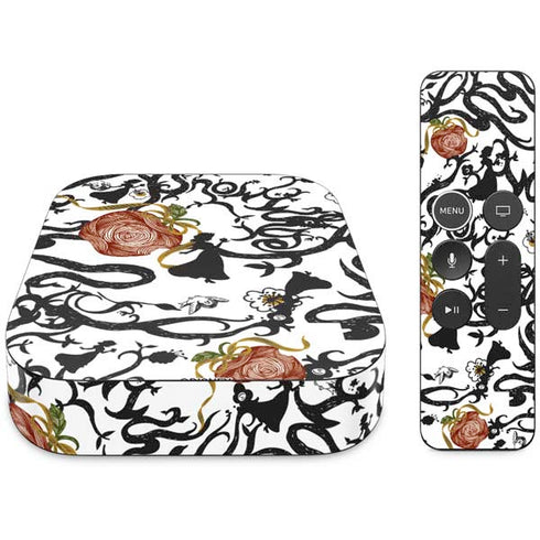 Disney Snow White Roses and Character Silhouette Apple TV Skin