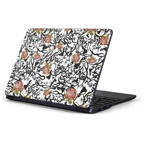 Disney Snow White Roses and Character Silhouette Samsung Chromebook Skin