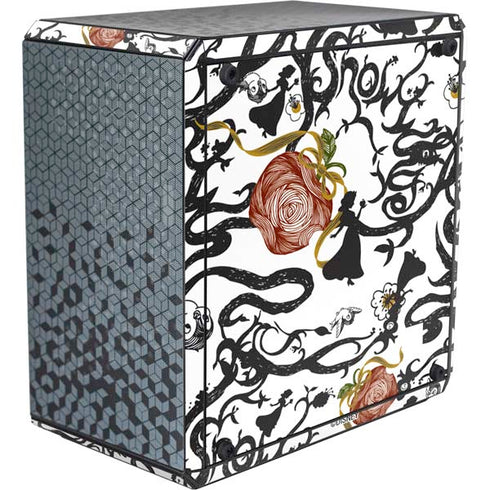 Disney Snow White Roses and Character Silhouette Cooler Master MasterBox Q300L Mini Tower Skin