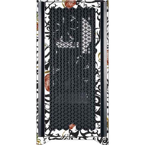 Disney Snow White Roses and Character Silhouette Corsair 4000D Tempered Glass Mid-Tower ATX Case Skin