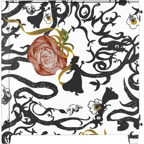 Disney Snow White Roses and Character Silhouette Corsair 4000D Tempered Glass Mid-Tower ATX Case Skin