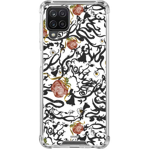 Disney Snow White Roses and Character Silhouette Galaxy A12 Clear Case