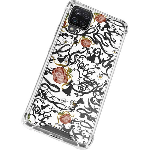 Disney Snow White Roses and Character Silhouette Galaxy A12 Clear Case