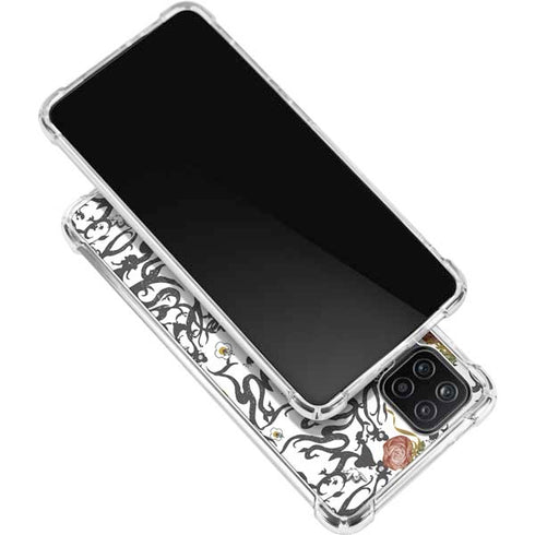 Disney Snow White Roses and Character Silhouette Galaxy A12 Clear Case