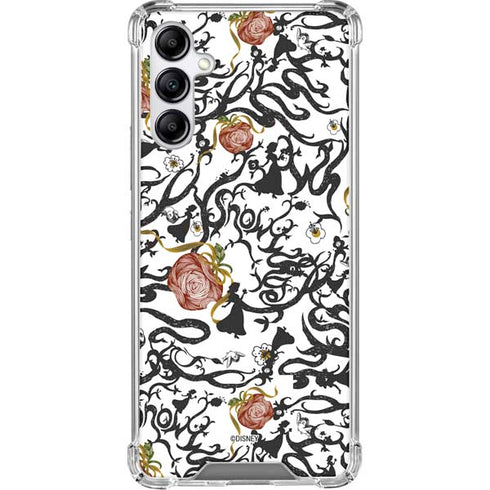 Disney Snow White Roses and Character Silhouette Galaxy A15 5G Clear Case