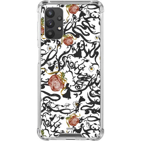 Disney Snow White Roses and Character Silhouette Galaxy A32 5G Clear Case