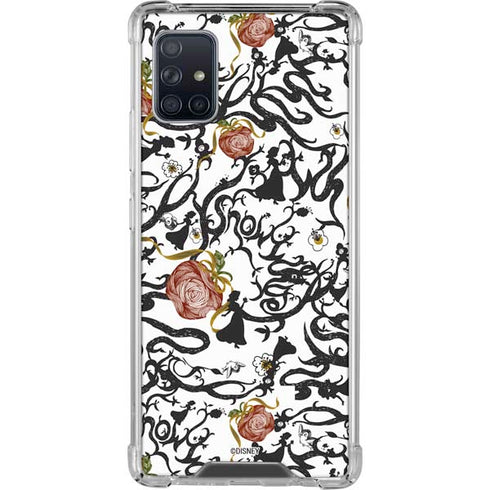 Disney Snow White Roses and Character Silhouette Galaxy A51 5G Clear Case