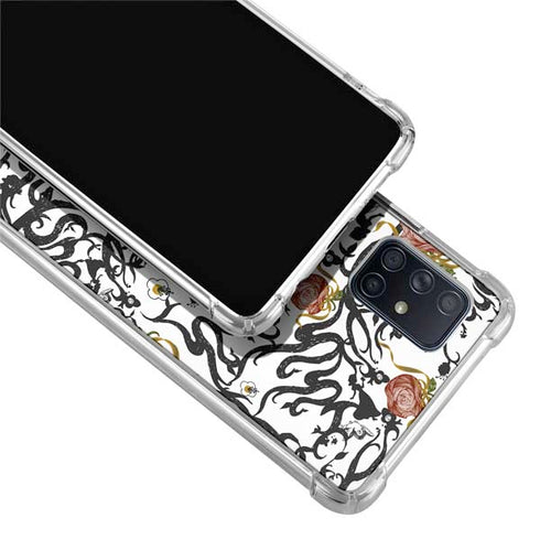 Disney Snow White Roses and Character Silhouette Galaxy A71 5G Clear Case