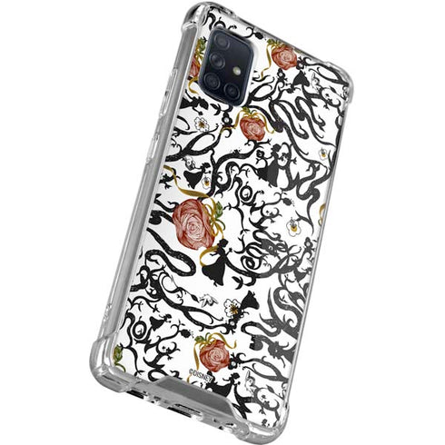 Disney Snow White Roses and Character Silhouette Galaxy A71 5G Clear Case