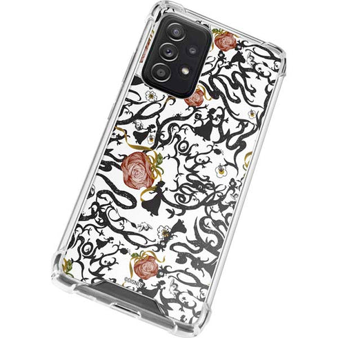Disney Snow White Roses and Character Silhouette Galaxy A72 5G Clear Case