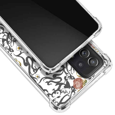 Disney Snow White Roses and Character Silhouette Galaxy A72 5G Clear Case