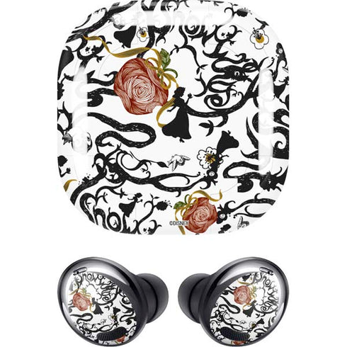 Disney Snow White Roses and Character Silhouette Galaxy Buds Pro Skin