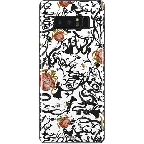Disney Snow White Roses and Character Silhouette Galaxy Note 8 Skin