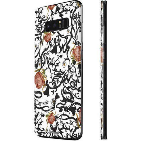 Disney Snow White Roses and Character Silhouette Galaxy Note 8 Skin