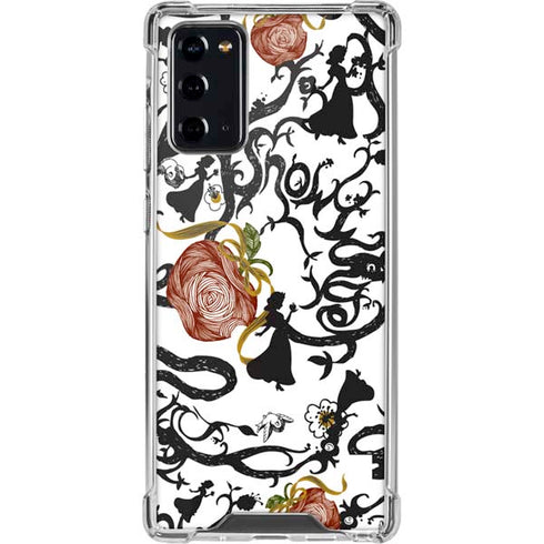 Disney Snow White Roses and Character Silhouette Galaxy Note20 5G Clear Case