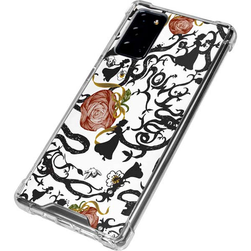 Disney Snow White Roses and Character Silhouette Galaxy Note20 5G Clear Case