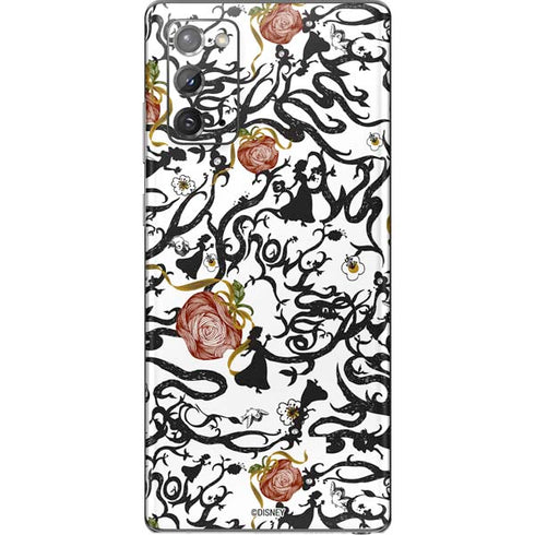 Disney Snow White Roses and Character Silhouette Galaxy Note20 5G Skin