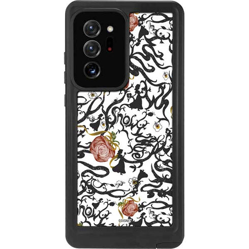 Disney Snow White Roses and Character Silhouette Galaxy Note20 Ultra 5G Waterproof Case