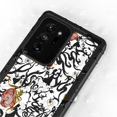 Disney Snow White Roses and Character Silhouette Galaxy Note20 Ultra 5G Waterproof Case