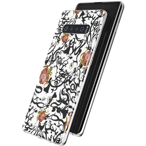 Disney Snow White Roses and Character Silhouette Galaxy S10 Plus Skin